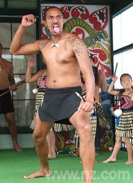 Performance of a haka in Rotorua