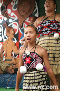 Maori performance at Whakarewarewa, Rotorua